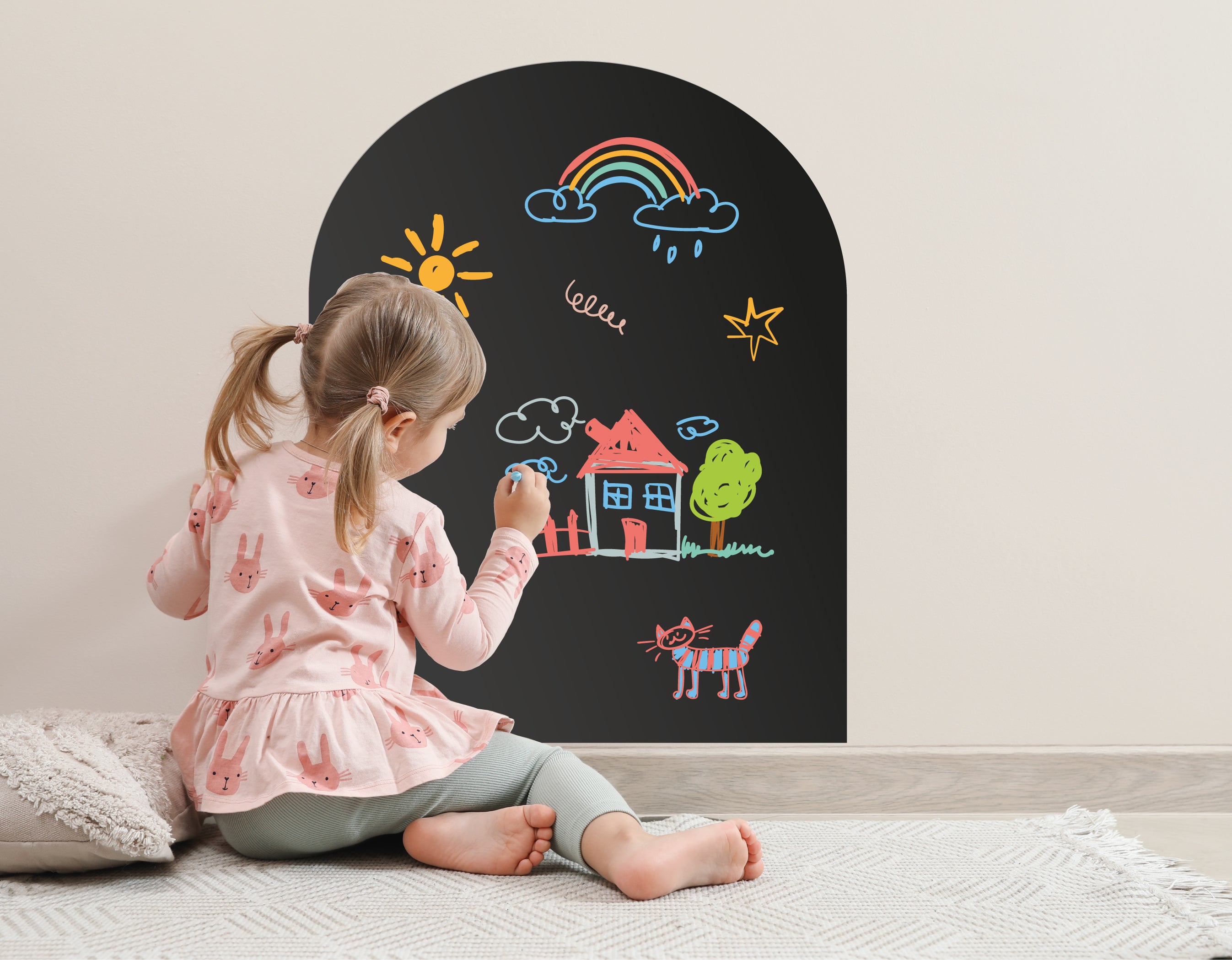 Magnetic Chalkboard Wall Arch Decal