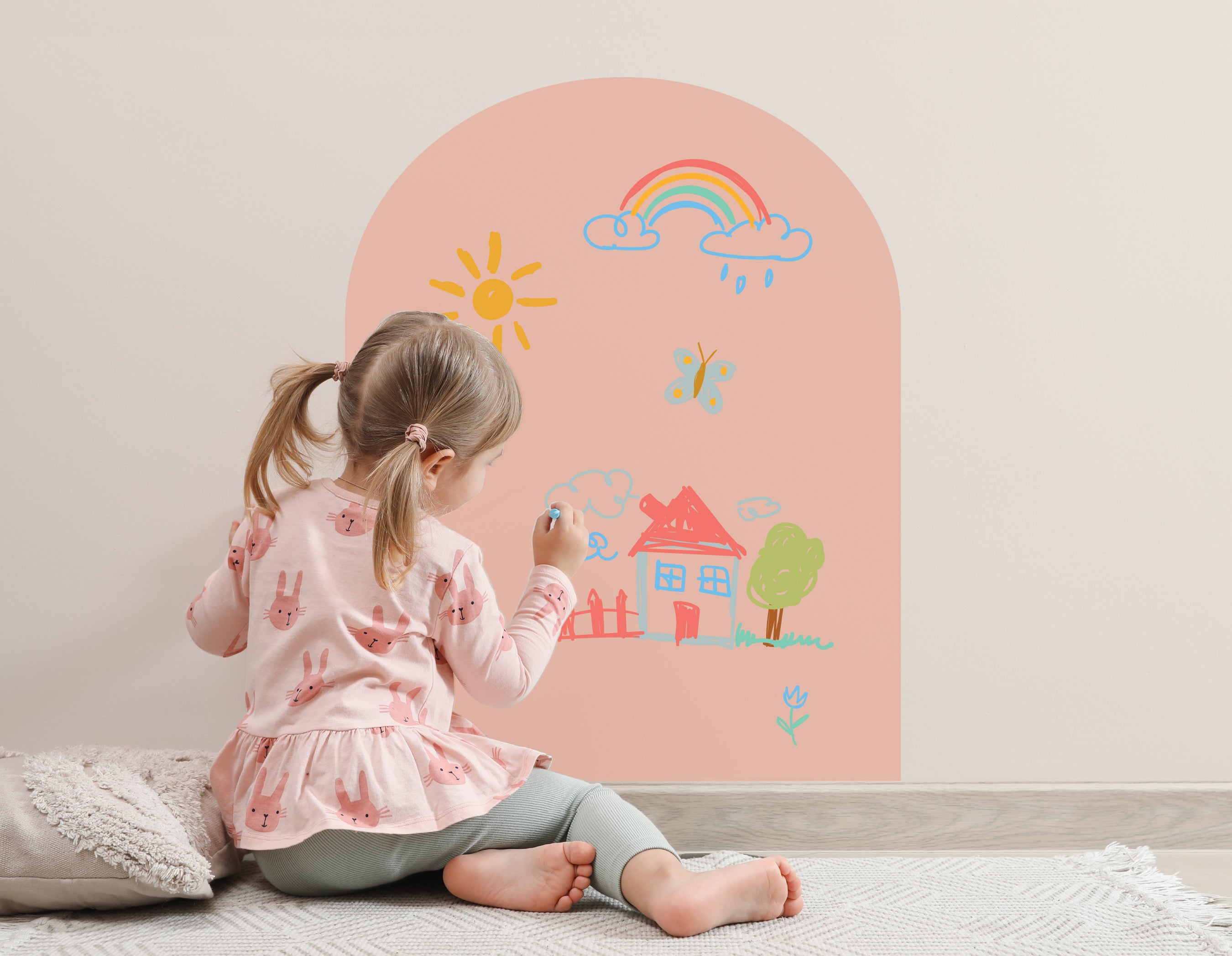 Removable Magnetic Chalkboard Arch Decal
